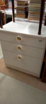 A white melamine bedroom chest of drawers COLLECT ONLY
