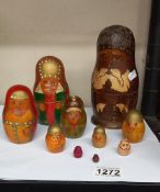 A vintage set of Russian nesting dolls x 10