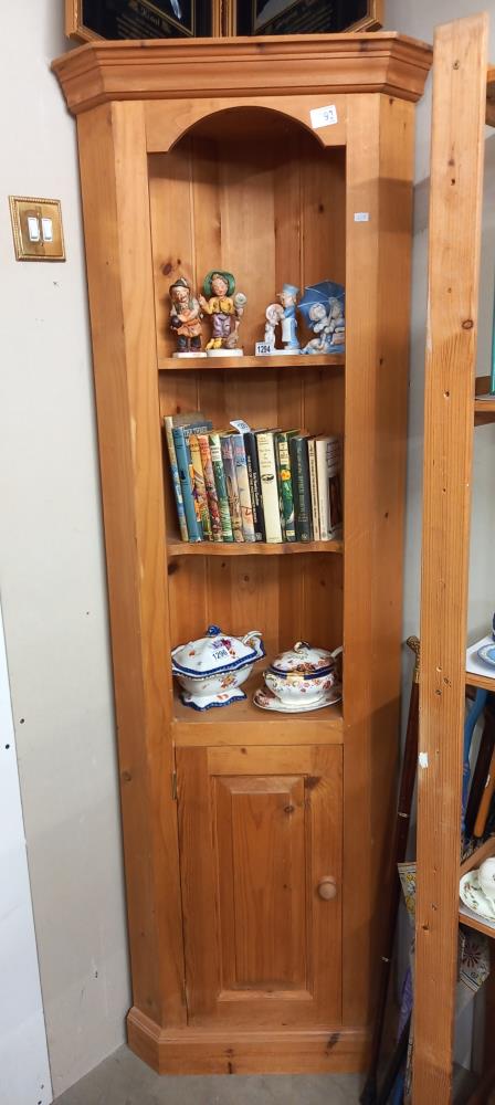 A solid pine corner unit with cupboard base COLLECT ONLY