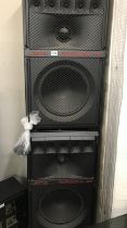 A pair of Jamo 400 Watt professional wheeled speakers COLLECT ONLY