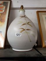 A large Holkham pottery table lamp (no shade) Height 43cm x Diameter 26cm COLLECT ONLY