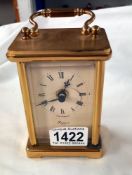 A Rapport brass mantle clock, battery operated