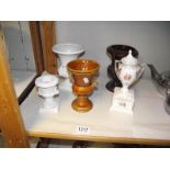 A selection of pottery urns etc including Kingsbridge pottery etc COLLECT ONLY