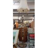 A vintage standard lamp, height 130cm COLLECT ONLY