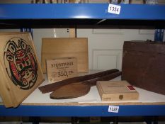 An old wooden box etc COLLECT ONLY