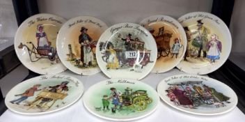 8 Wedgwood Bradex 'Street Sellers' collectors plates COLLECT ONLY