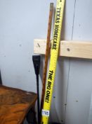 A vintage Rabone No. 1031 yardstick. a riding crop and a backscratcher. COLLECT ONLY,