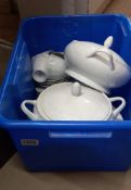 2 tureens & other items including cups, saucers & plates COLLECT ONLY