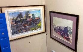 2 steam train prints COLLECT ONLY