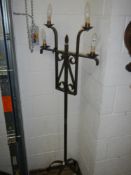 An old forge metal standard lamp COLLECT ONLY