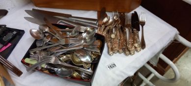 A large lot of flatware including Kings pattern
