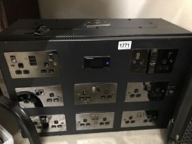 A multi socket power supply box (16 sockets but power head has been cut off) COLLECT ONLY