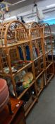 3 Bamboo wall units, (missing 7 glass shelves) COLLECT ONLY