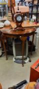 A 1930's 'D' end hall table COLLECT ONLY