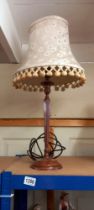 A bronze plated table lamp COLLECT ONLY