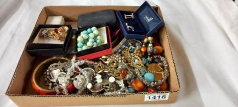 A box of costume jewellery