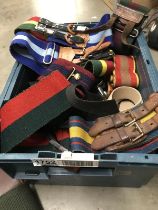 A Good Lot of Military stable belts of different regiments COLLECT ONLY