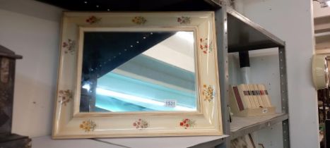 A floral framed wall mirror COLLECT ONLY