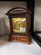 An Edwardian mantle clock with brass face a/f COLLECT ONLY