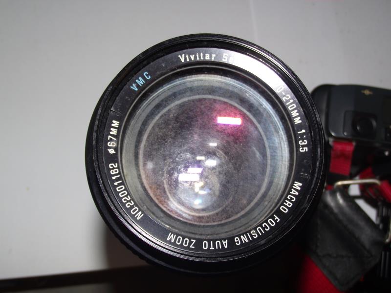 A Canon camera and Vivitar lens in carry case COLLECT ONLY - Image 3 of 6