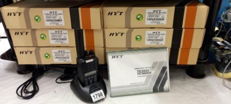 6 Boxed two-way radio handsets by H.Y.T. COLLECT ONLY