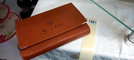 A Jaguar S type drivers handbook in leather folder