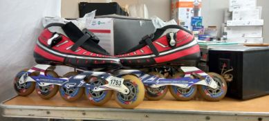 A pair of " Straight Eighty Four" in-line roller skates Recom MSL COLLECT ONLY