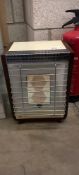 A campingaz Comazo Pi gas heater (no bottle) A four door mahogany corner cupboard, COLLECT ONLY.