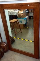 A large teak framed mirror COLLECT ONLY