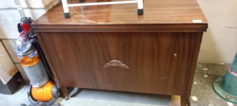 A 1930's oak/ply blanket box COLLECT ONLY