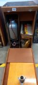 A vintage photographic enlarger in wooden crate COLLECT ONLY