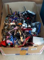 A large box of fashion wristwatches COLLECT ONLY.