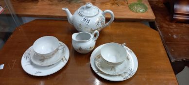 A Chinese tea for two tea set COLLECT ONLY
