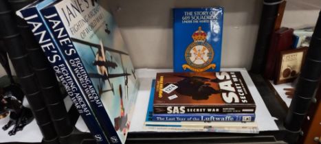 2 Jane's aircraft books and quantity of various military books COLLECT ONLY