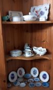 A mixed lot including small German and Dutch plates, Noritake and Limoges cups and saucers etc