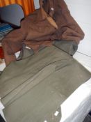 A circa 1945 army cadet jacket, military cape & an army kit bag for TPR Parker COLLECT ONLY