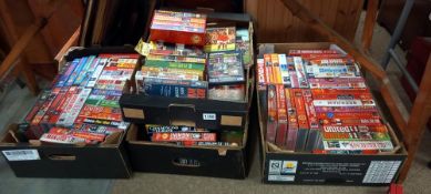 4 boxes of Manchester United VHS videos COLLECT ONLY