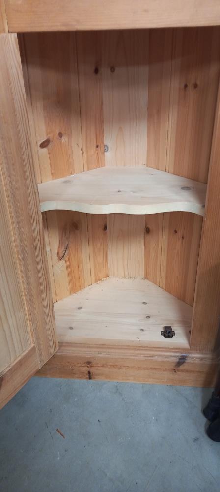A solid pine corner unit with cupboard base COLLECT ONLY - Image 2 of 2