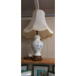 A pottery table lamp, possibly Aynsley COLLECT ONLY