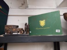 A boxed Ringtons tea & more to your door bronzed resin model of a delivery van, Certificate No. 4777