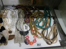 Approximately 20 necklaces and beads.