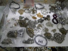 Approximately 35 piece of costume jewellery including necklaces and bracelets.