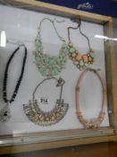 A selection of fashion necklaces.