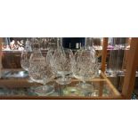 A set of crystal brandy glasses COLLECT ONLY