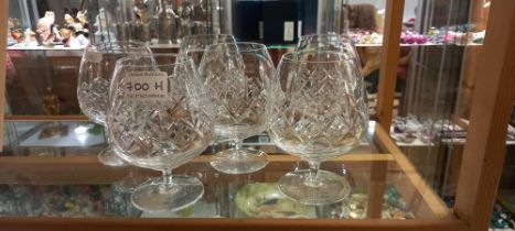 A set of crystal brandy glasses COLLECT ONLY