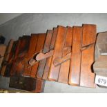 A quantity of old carpenter's moulding planes.