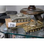 Two heavy well detailed model tanks.