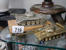 Two heavy well detailed model tanks.