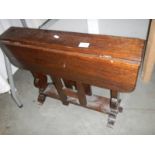 A long narrow oak cottage gate leg table, COLLECT ONLY