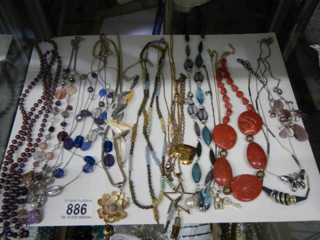 A good lot of necklaces etc.,